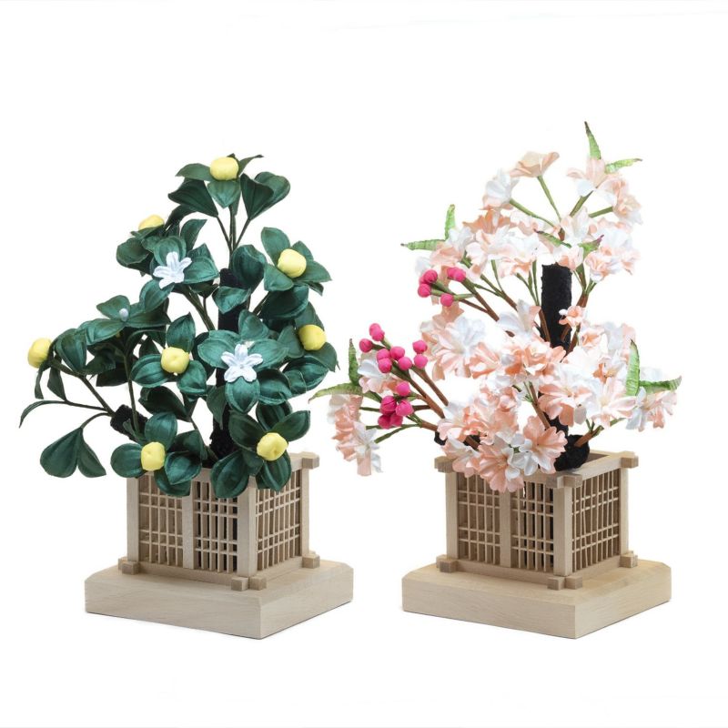 【雛人形】桜橘 白木角台 モダン かわいい 人気 おしゃれ