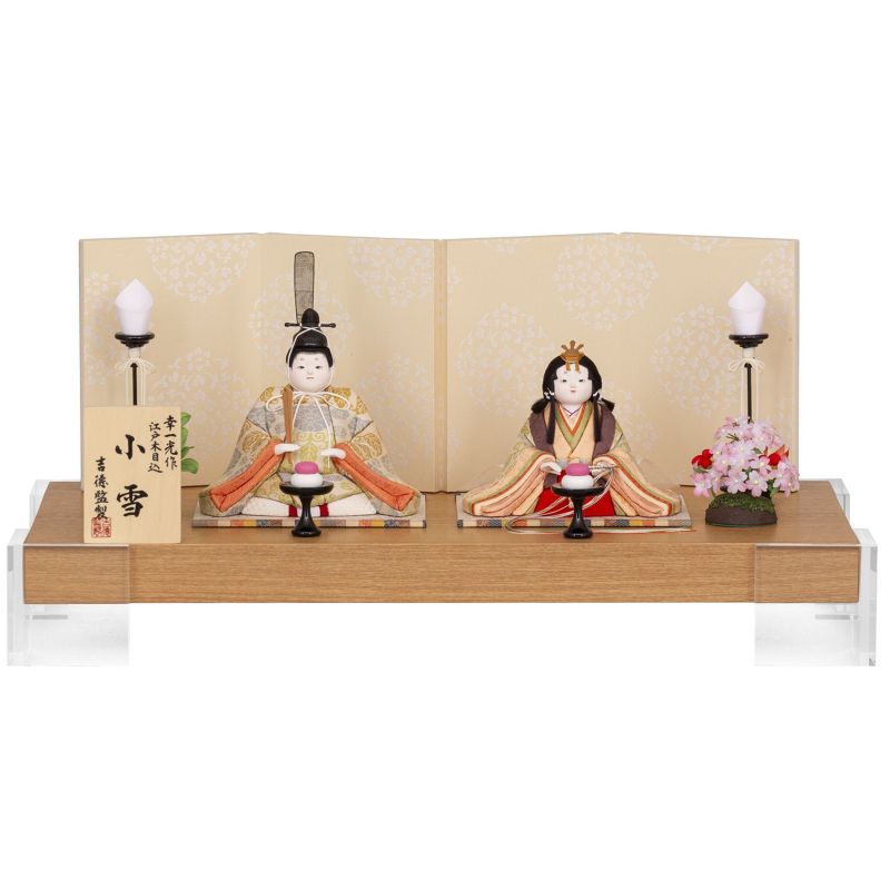 【雛人形】木目込親王飾り 小雪　幸一光作 モダン かわいい 人気 おしゃれ