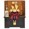 【五月人形】正絹赤絲縅 兜8号収納箱飾り 雄山作 モダン かわいい 人気 おしゃれ