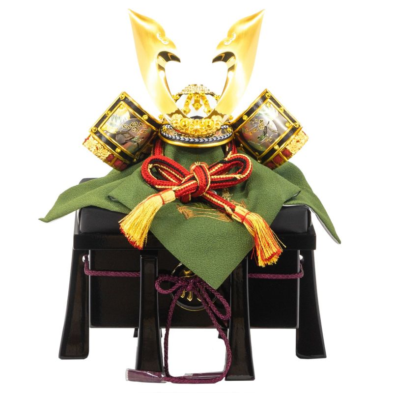【五月人形】正絹白紺段縅 兜9号床飾り 玉鳳作 モダン かわいい 人気 おしゃれ