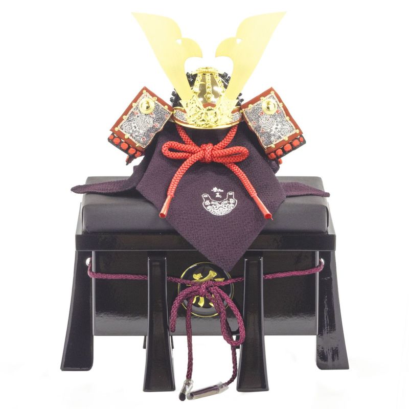 【五月人形】正絹紺裾濃縅 和紙小札1/4兜床飾り 加藤鞆美作 モダン かわいい 人気 おしゃれ