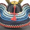 【五月人形】正絹紺裾濃縅 和紙小札1/4兜床飾り 加藤鞆美作 モダン かわいい 人気 おしゃれ