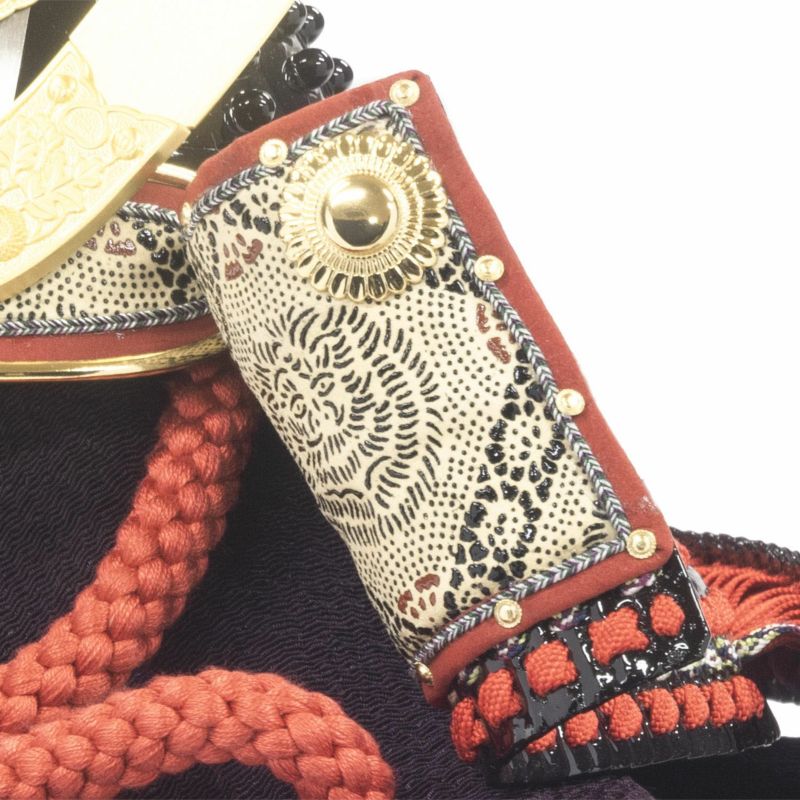 【五月人形】正絹赤絲縅 和紙小札1/3兜床飾り 小柴鑚穂作 モダン かわいい 人気 おしゃれ