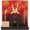 【五月人形】正絹薄紅中白縅 和紙小札1/3兜床飾り 加藤義駿作 モダン かわいい 人気 おしゃれ