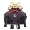 【五月人形】正絹萌黄肩橙縅　和紙小札1/4兜床飾り 加藤義駿作 モダン かわいい 人気 おしゃれ