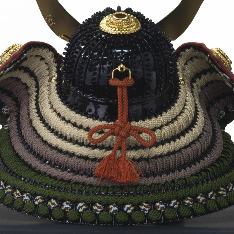 【五月人形】正絹緑段縅 阿古陀形之兜 別所実正作 モダン かわいい 人気 おしゃれ