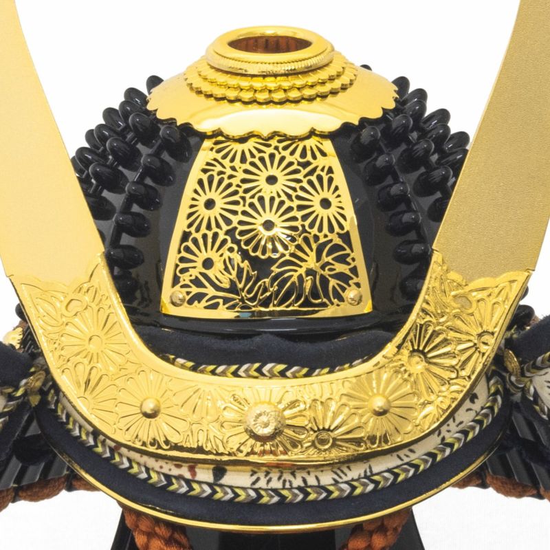 【五月人形】正絹色々縅 菊金物之兜 別所実正作 モダン かわいい 人気 おしゃれ