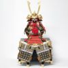 【五月人形】正絹赤絲縅 兜純金箔押鎧10号床飾り 平安一水作 モダン かわいい 人気 おしゃれ