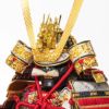 【五月人形】正絹赤絲縅 兜純金箔押鎧10号床飾り 平安一水作 モダン かわいい 人気 おしゃれ
