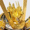 【五月人形】正絹赤絲縅 兜純金箔押鎧10号床飾り 平安一水作 モダン かわいい 人気 おしゃれ