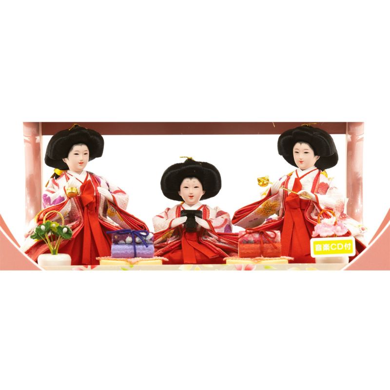 【雛人形】丸型ケース入り柳親王飾り コンパクト モダン かわいい 人気 おしゃれ