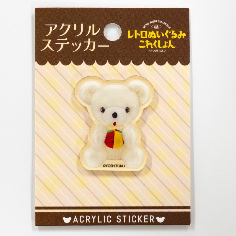 アクリルステッカー 座りマリ持クマ モダン かわいい 人気 おしゃれ