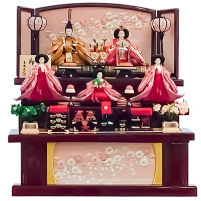 雛人形段飾りセット① Ba-Ba35kusai 雛人形 三段五人飾りセット【P87114】インターネット店だけ