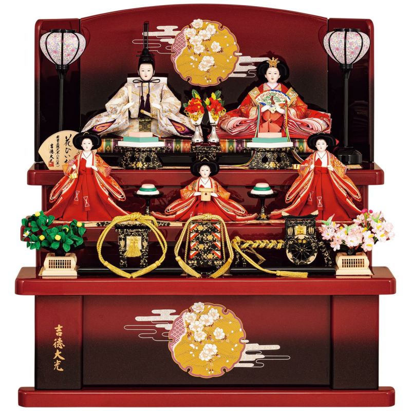 雛人形】三五親王小芥子官女五人飾り 花ひいな | 雛人形（ひな人形