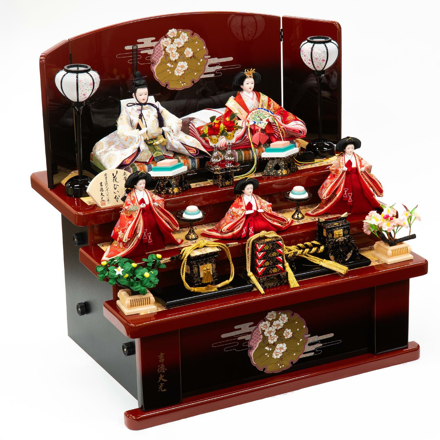 雛人形】三五親王小芥子官女五人飾り 花ひいな | 雛人形（ひな人形