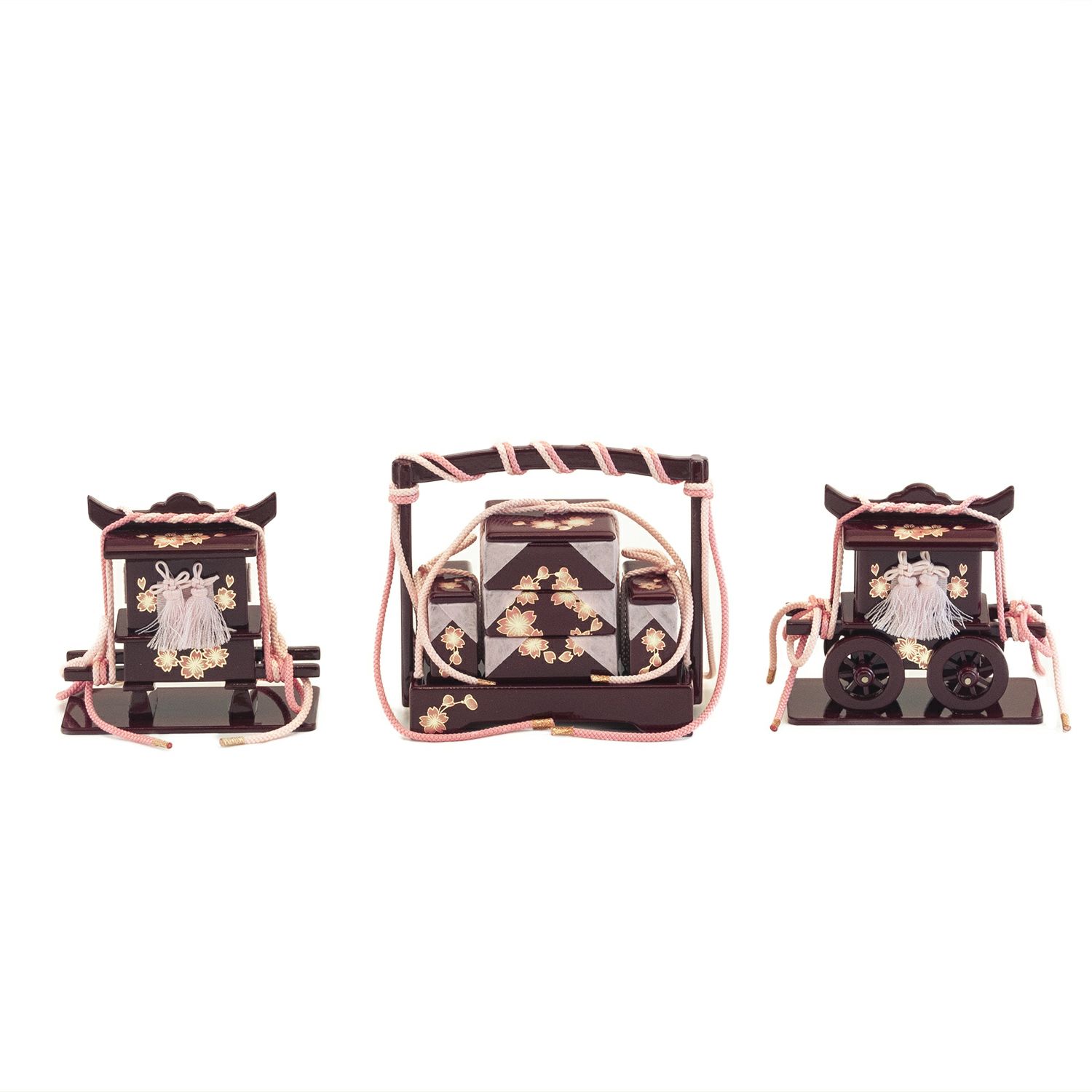 雛人形】小三五親王小芥子官女五人収納箱飾り 花ひいな | 雛人形