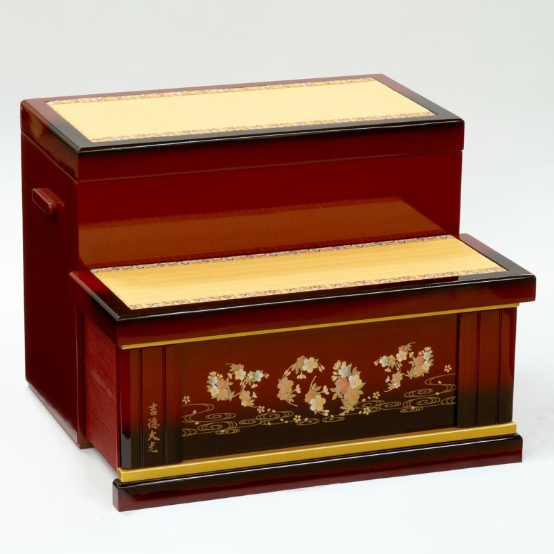 雛人形】小三五親王小芥子官女五人収納箱飾り 花ひいな 春彩 | 雛人形