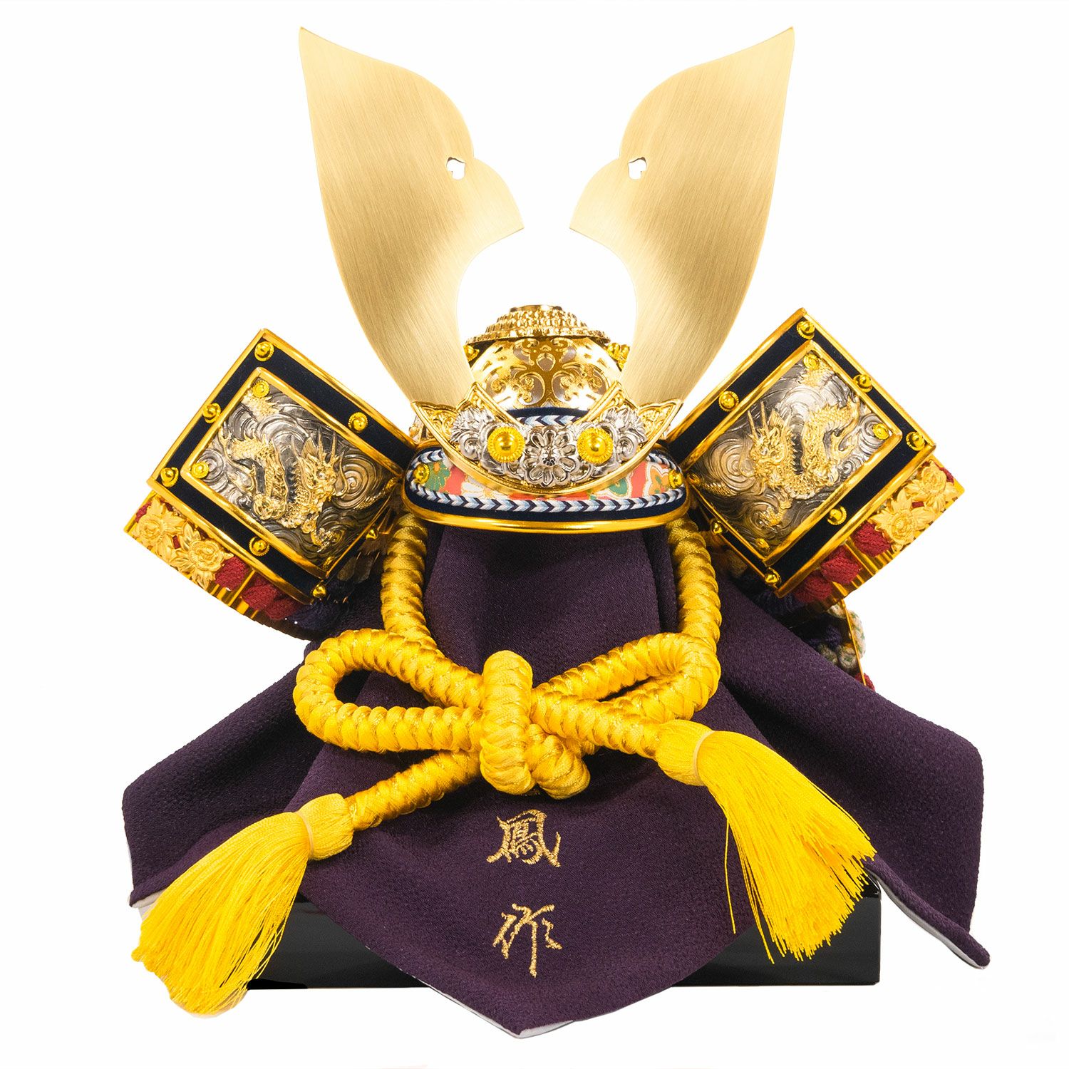 五月人形】正絹紫段縅 兜9号衝立飾り 玉鳳作 | 雛人形（ひな人形）・五