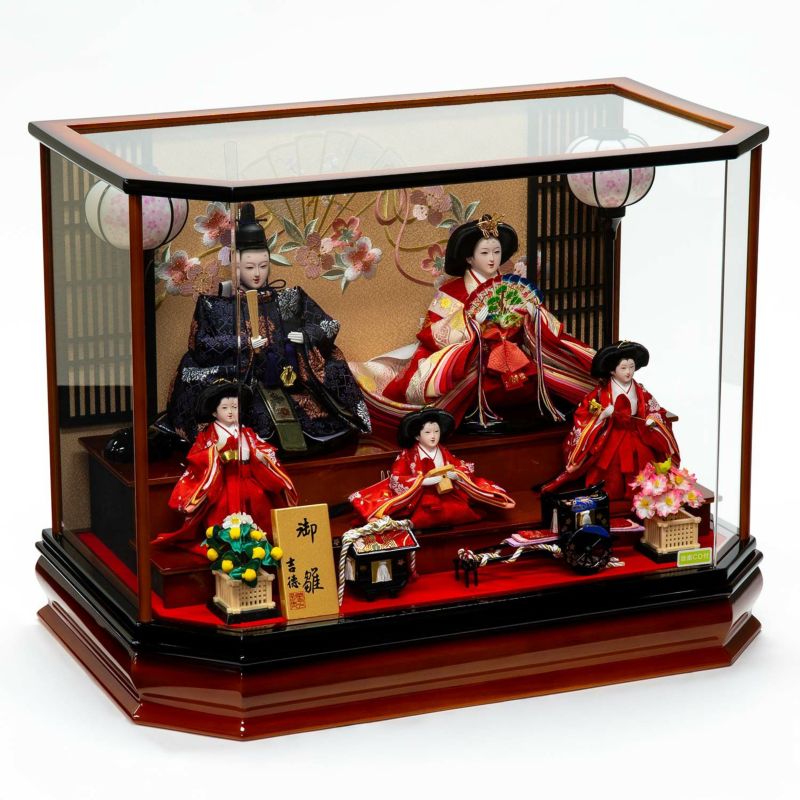 雛人形】ケース入り三五親王柳官女五人飾り | 雛人形（ひな人形）・五