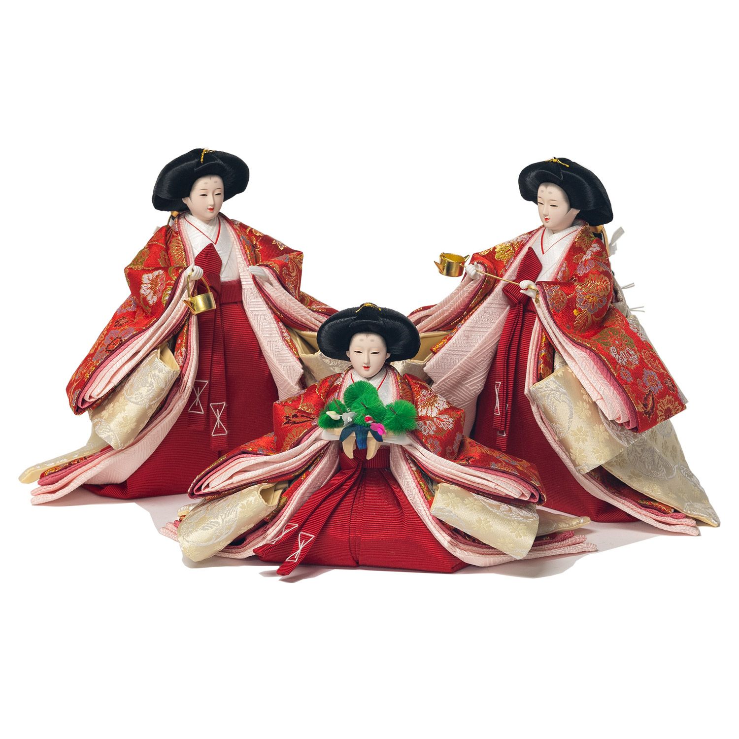 雛人形】京十番親王五寸官女五人飾り 江都みやび 春窓雛 | 雛人形