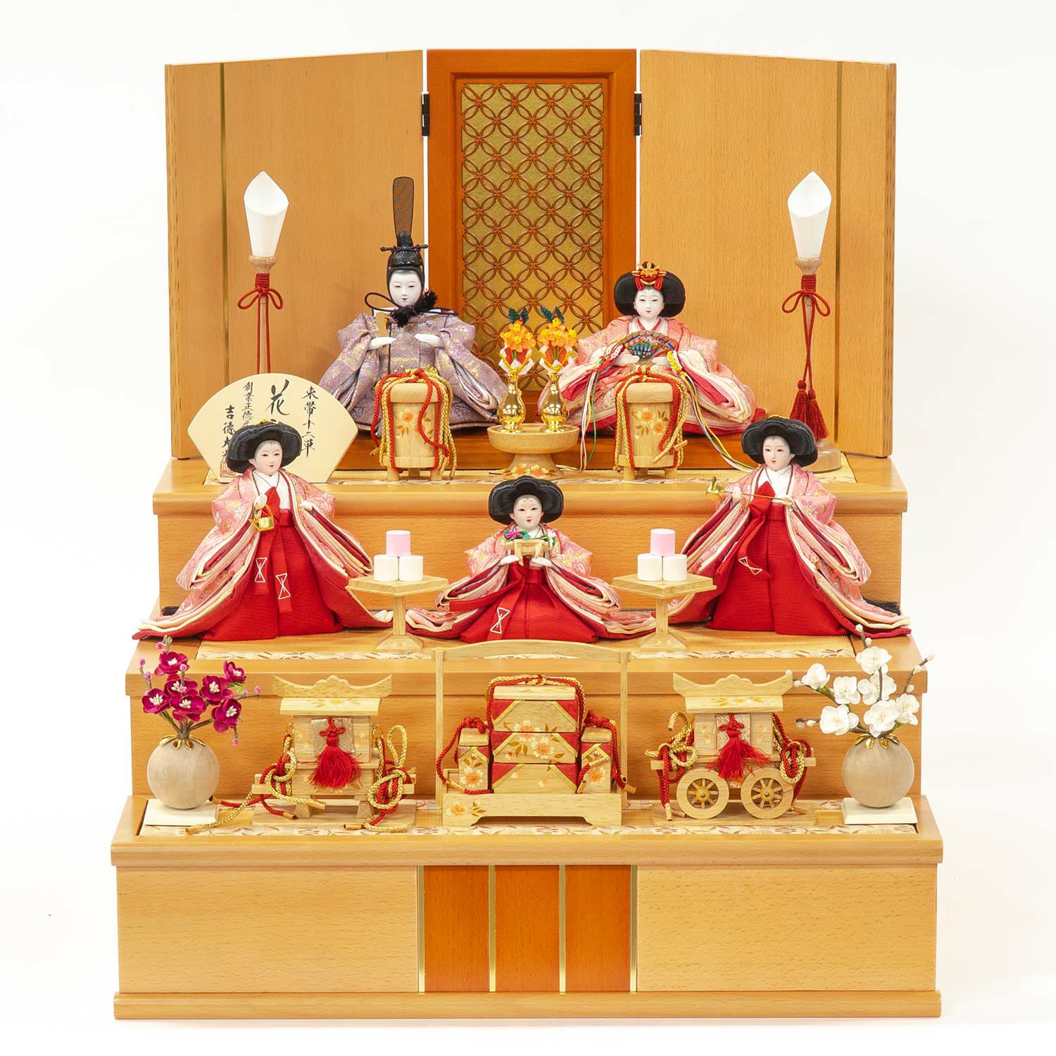 雛人形セット 収納ボックス付き (柳親王) 雛人形収納飾り 幅50cm柳親王家具調ダークブラウン – 寿鳳人形の東芸